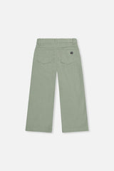 Stretch Corduroy Wide Leg Pants Pale Turquoise