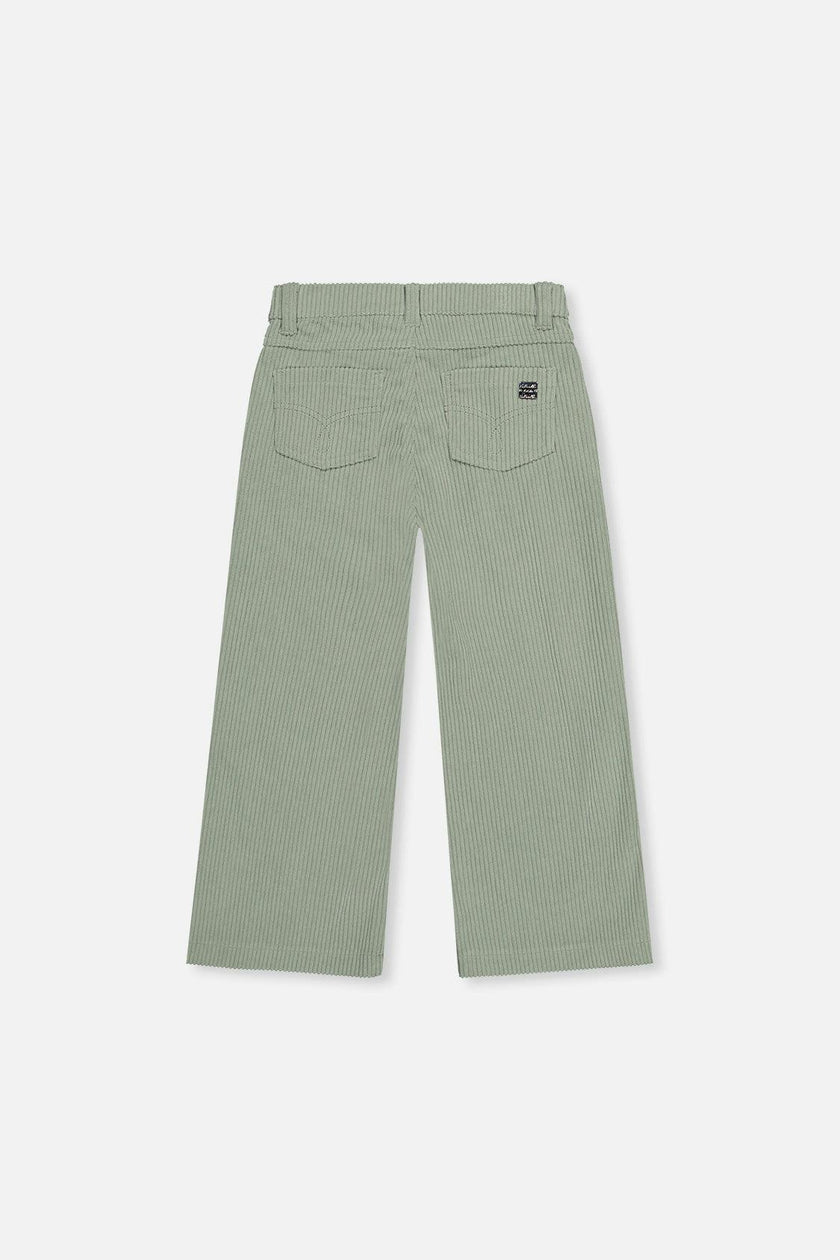 Stretch Corduroy Wide Leg Pants Pale Turquoise