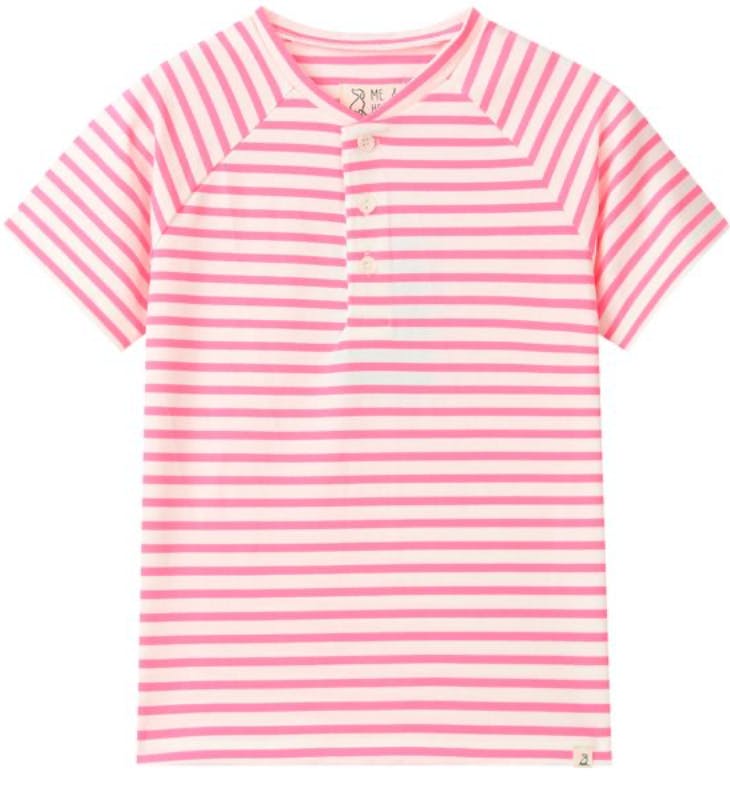 FRIGAT NEON PINK Stripe  Henley