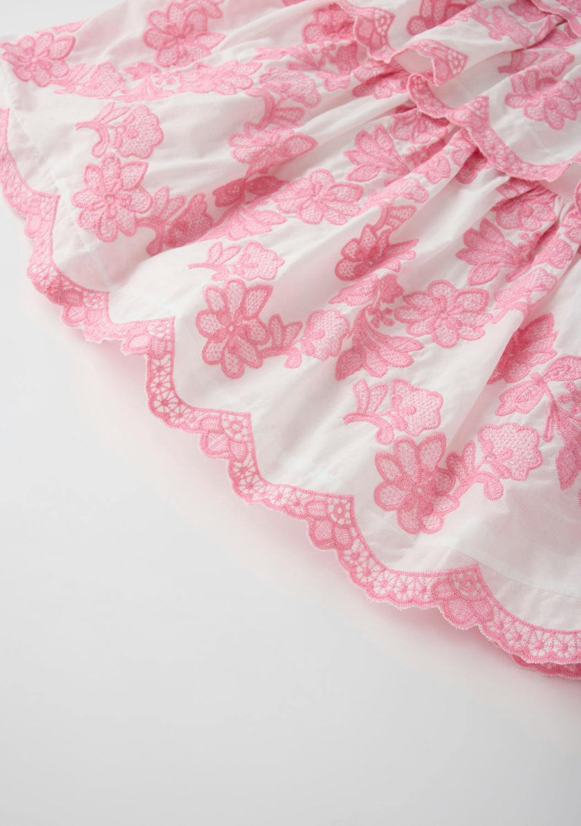 Josie Embroidered Halter Neck Mini Dress