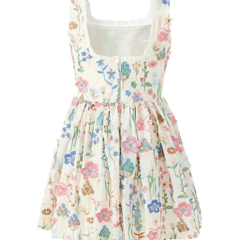 Everly Embroidered Mini Dress