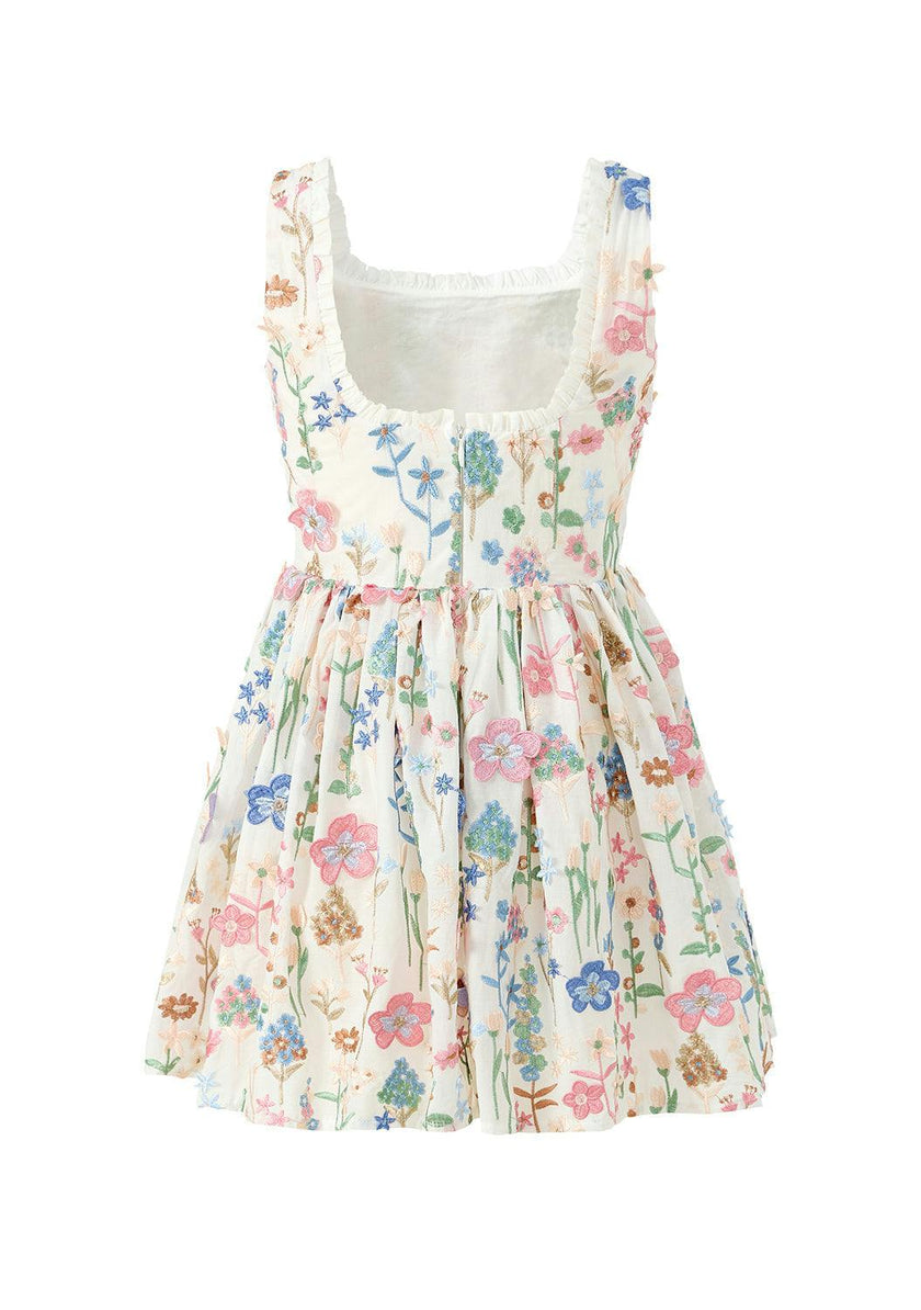 Everly Embroidered Mini Dress