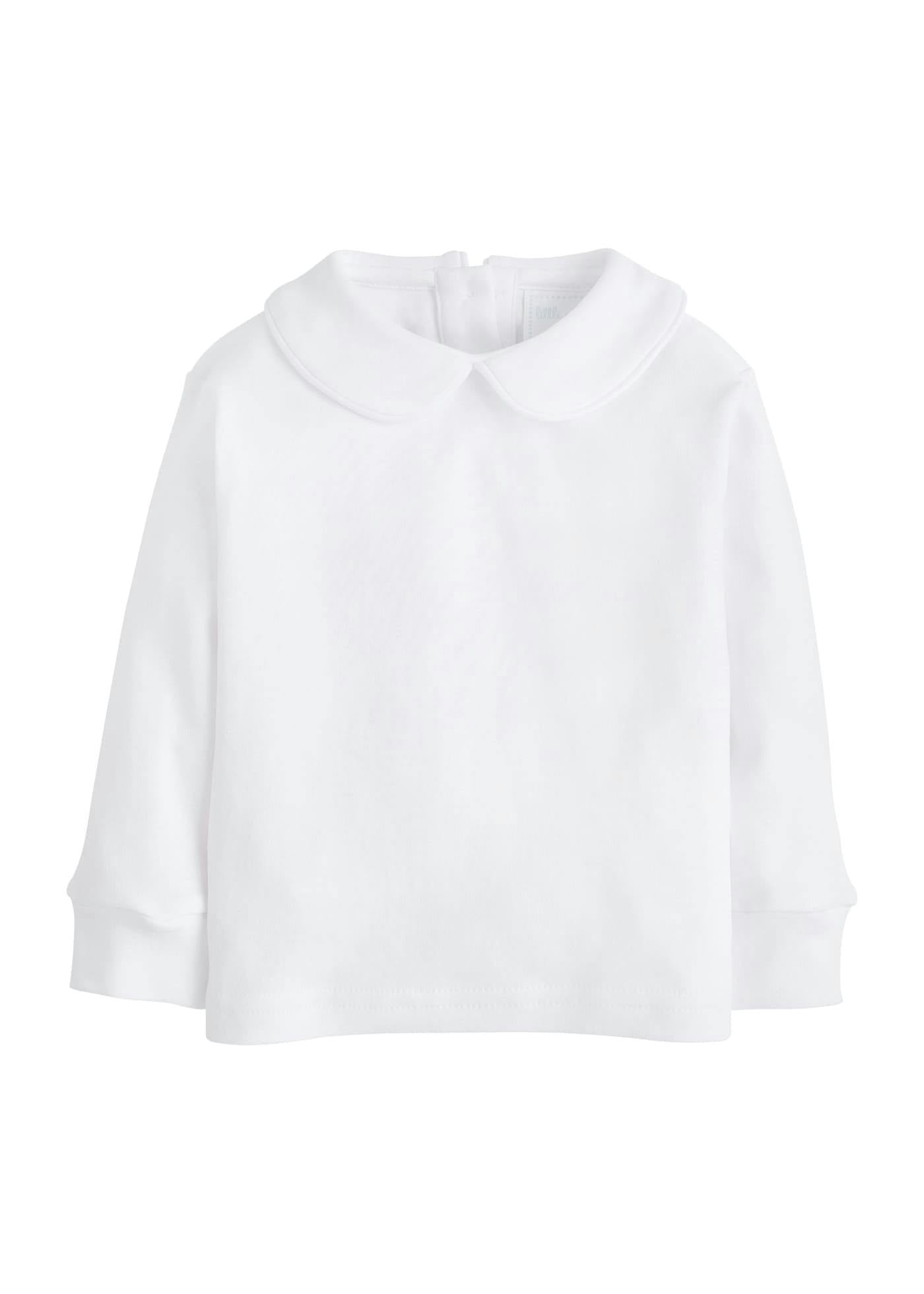 Piped Peter Pan Shirt - White