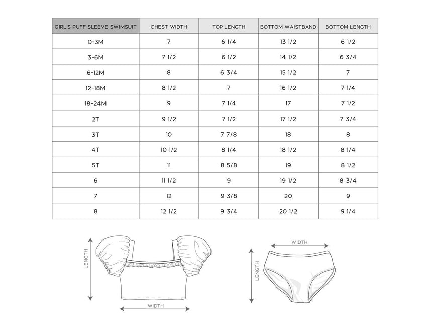 Girl's Puff Sleeve Swimsuit