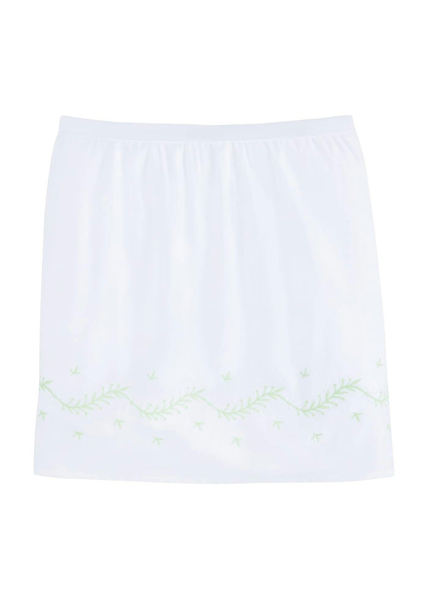 Embroidered Crib Skirt - Meadow