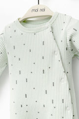 Mint Forest Print Babygrow & Hat