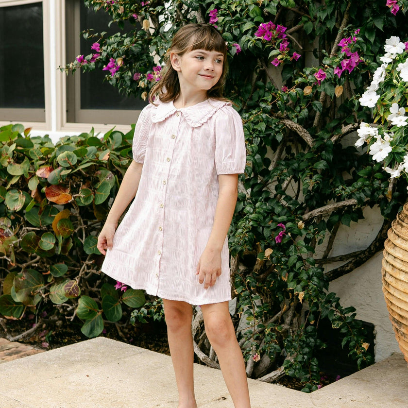 Pippa Dress - Soft Rose Stripe