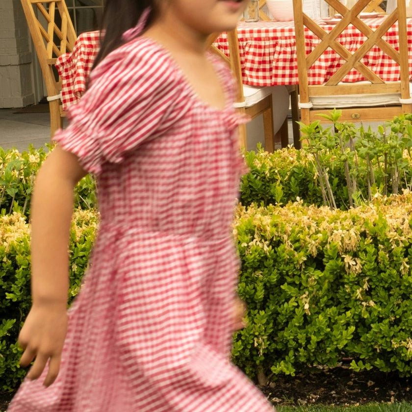 Mini Jessie Dress in Red Gingham