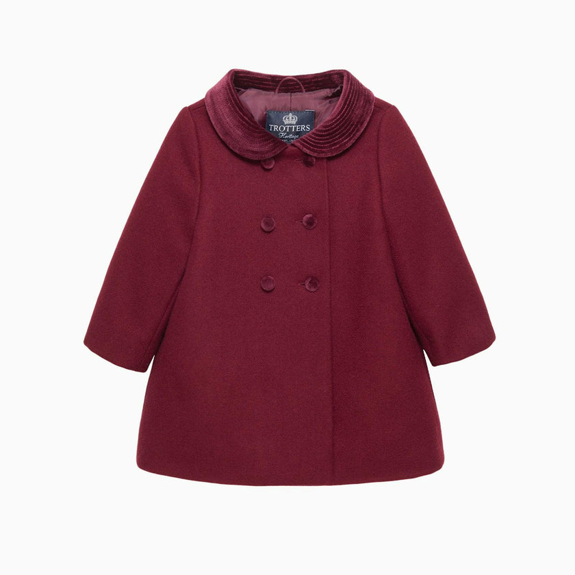 Baby Classic Coat in Burgundy