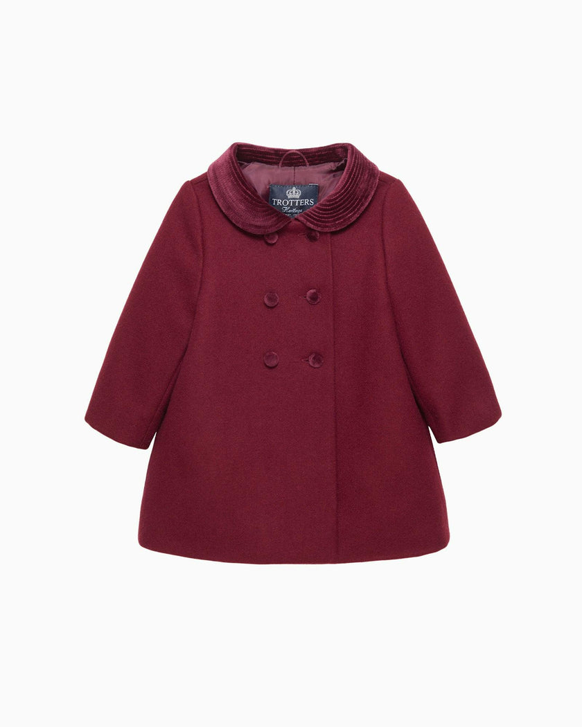 Baby Classic Coat in Burgundy