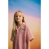 WAVY MESH SHIRT LIGHT PINK
