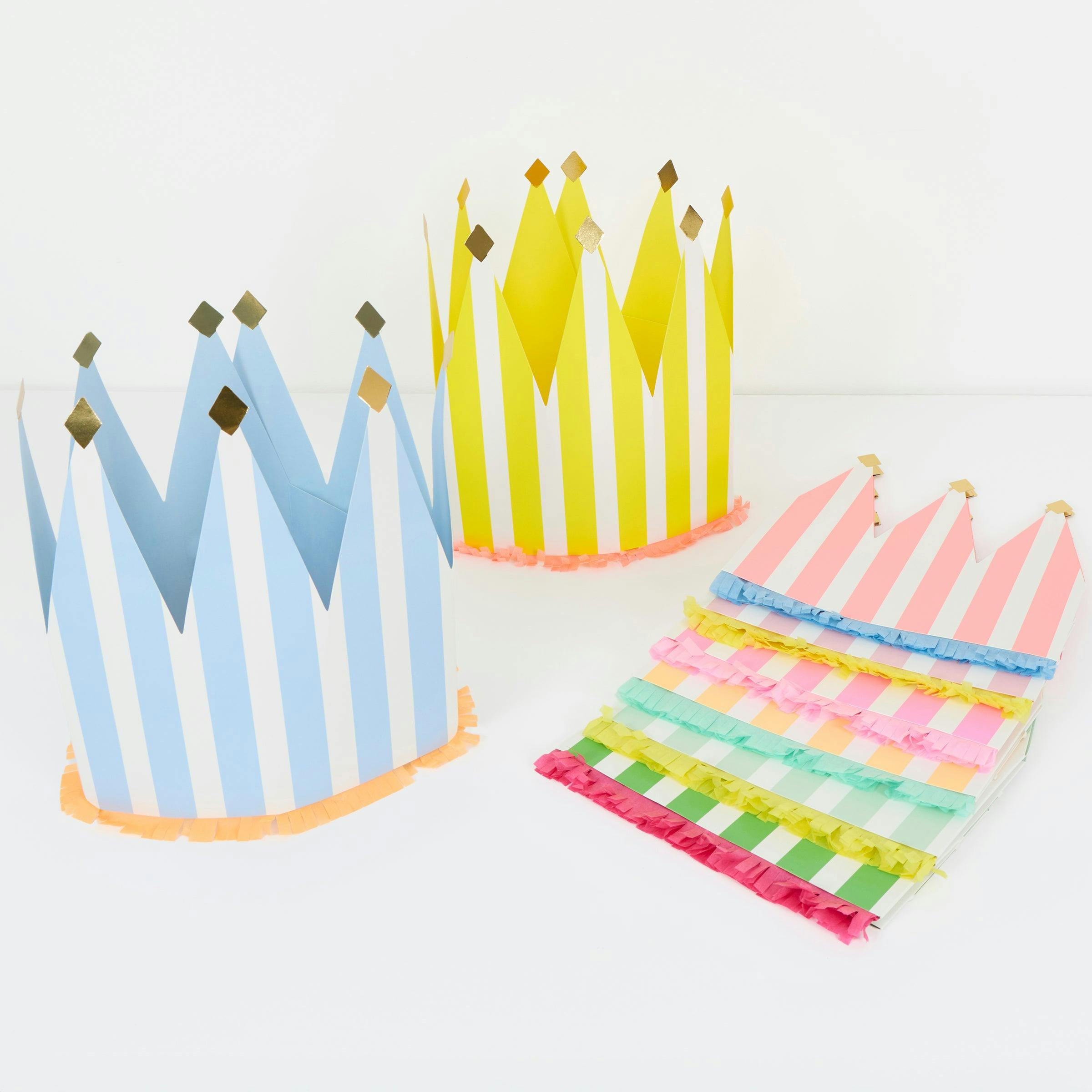 Striped Party Crowns