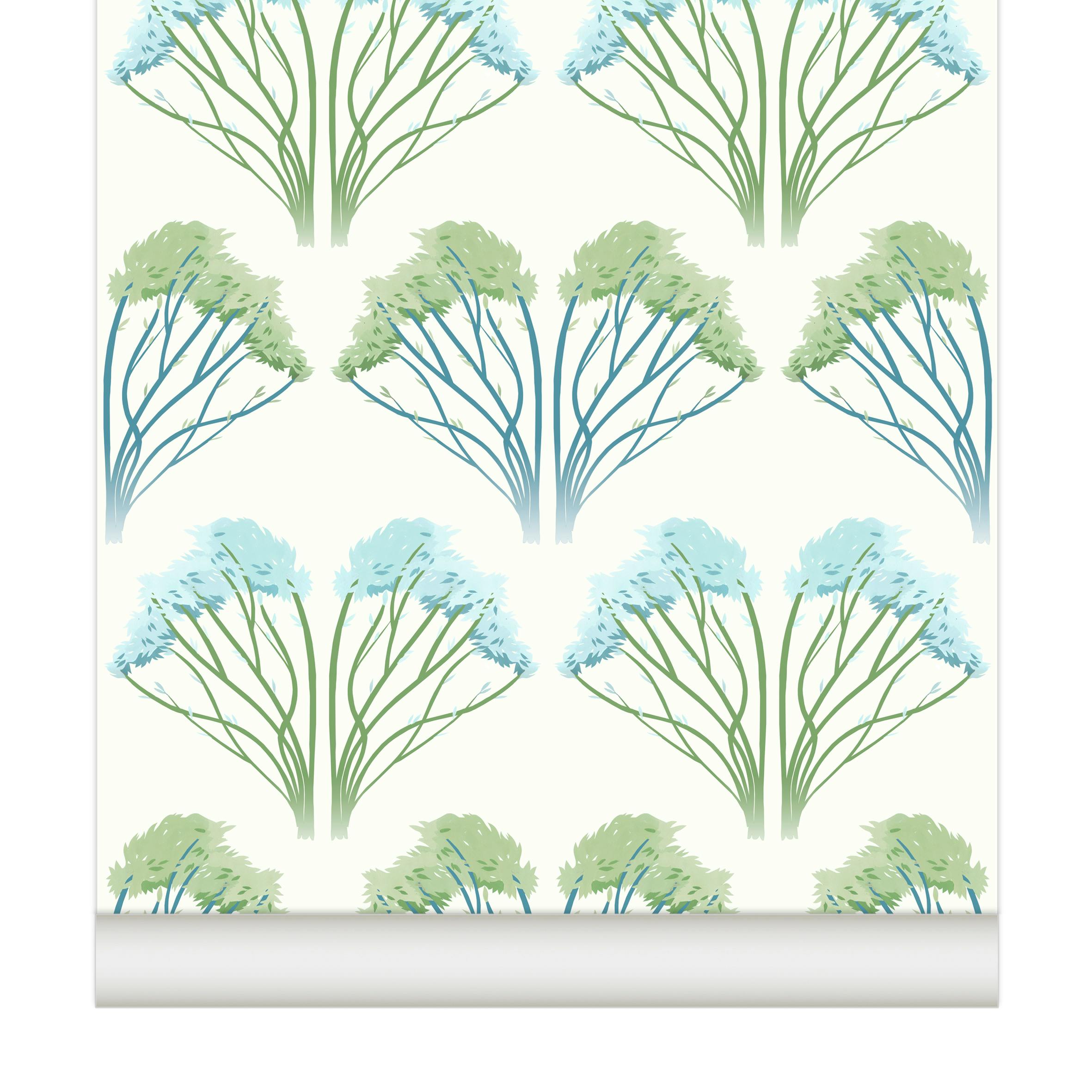 Papier peint SAULES coloris Amande
