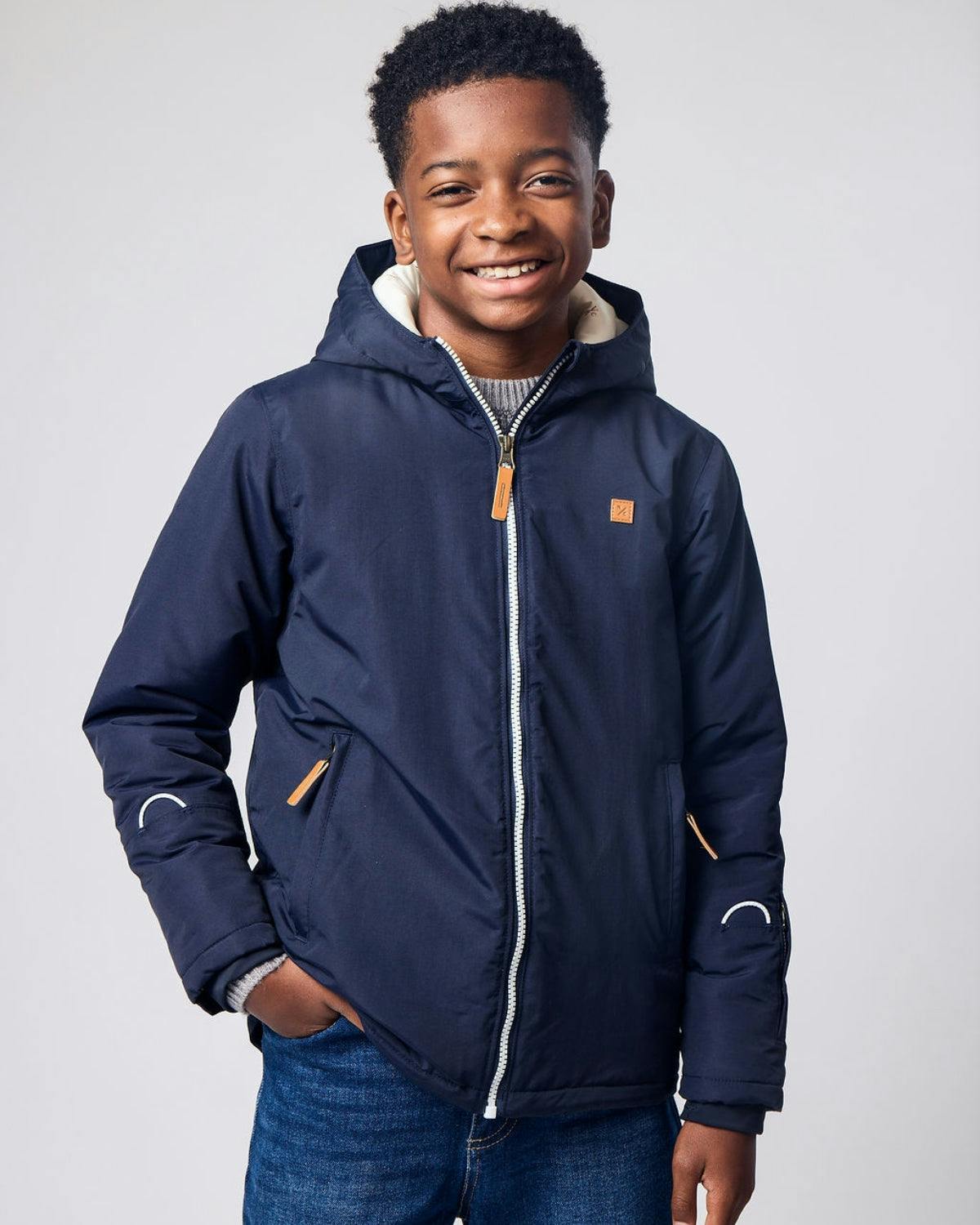 Kids Winter Coat in Navy Blue