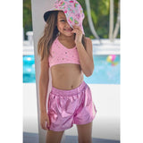 Metallic Track Shorts Blue