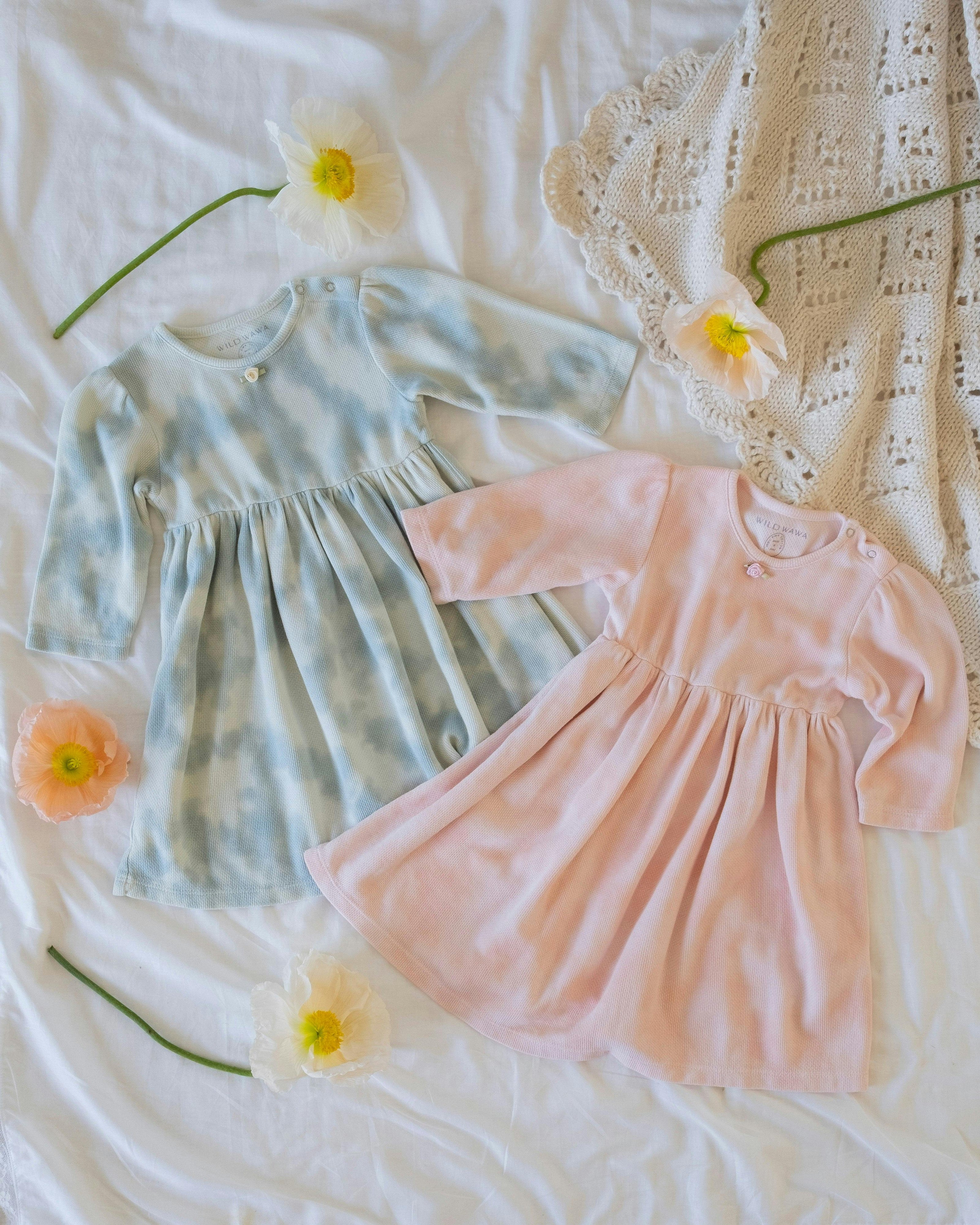Tie-dye Dress in Baby Pink