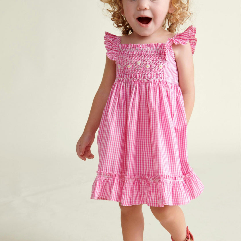 Hand-Smocked Baby Sun Dress Alba