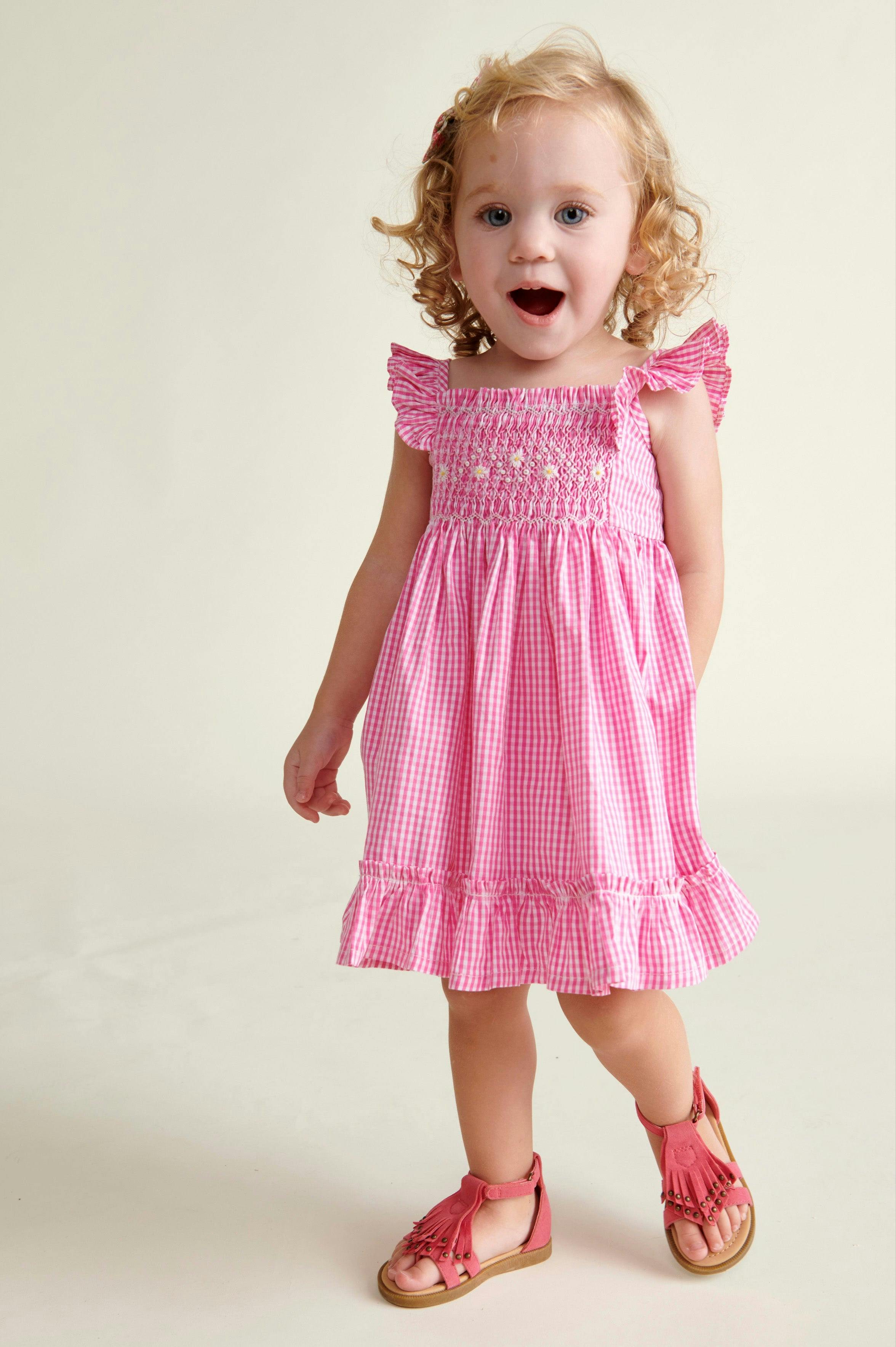Hand-Smocked Baby Sun Dress Alba