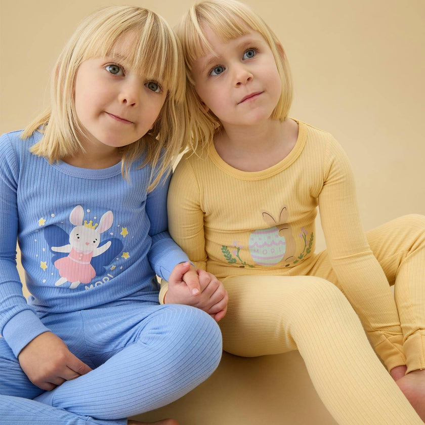 Fairy Bunny Ribbed Pajama Set