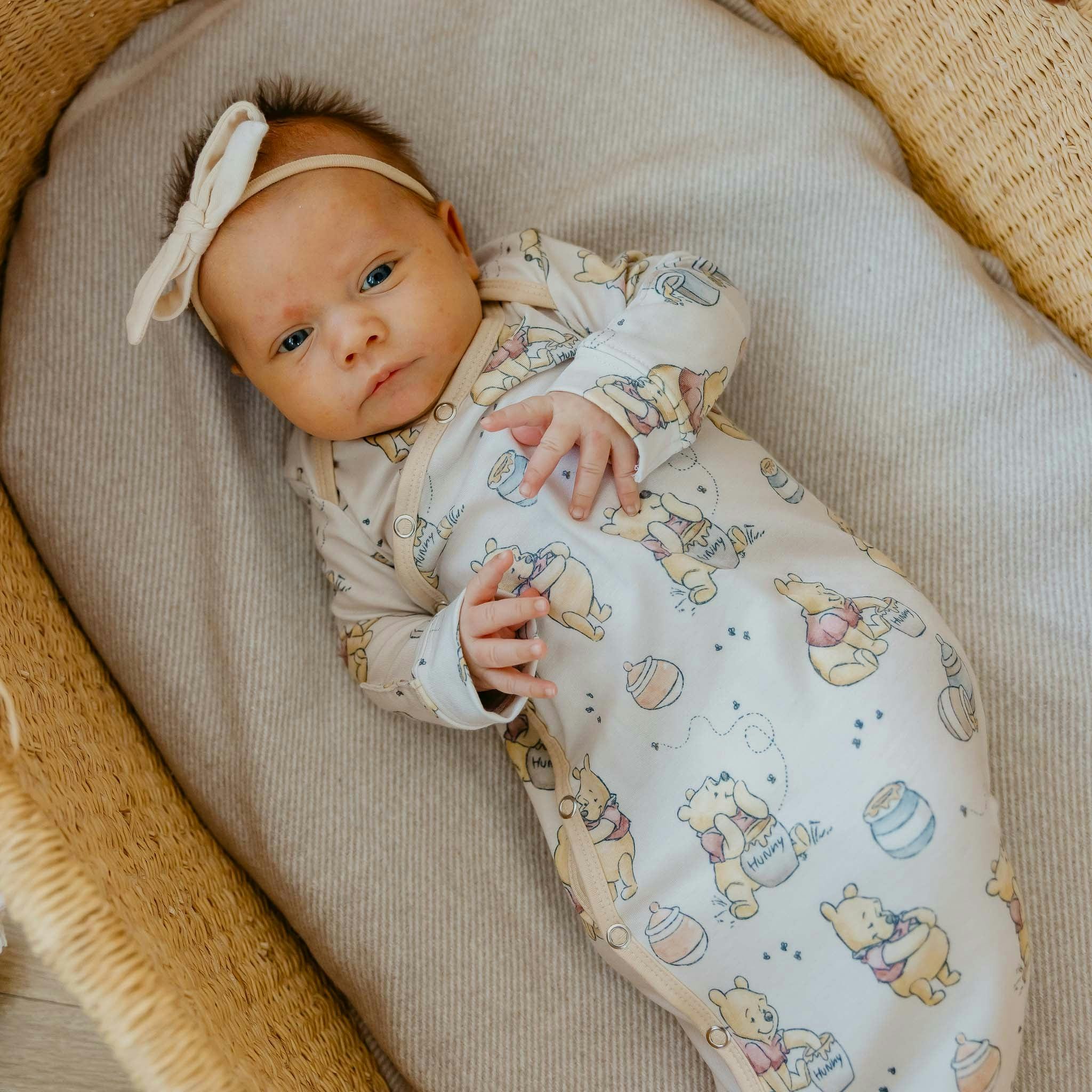 Newborn Knotted Gown - Hunny