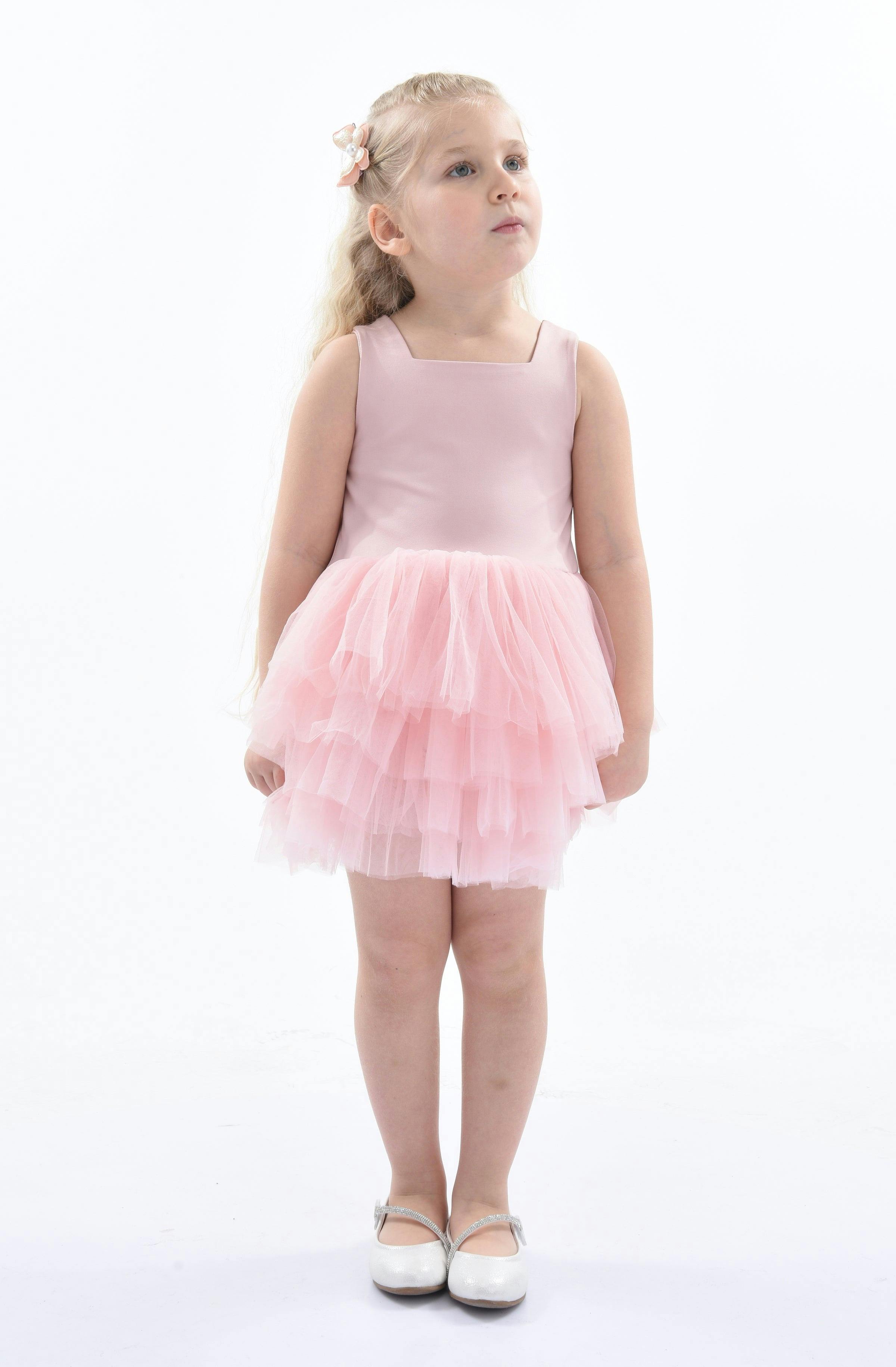 Pink Blush Solid Tutu Dress