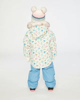 Baby Two Piece Snowsuit White With Floral Print
