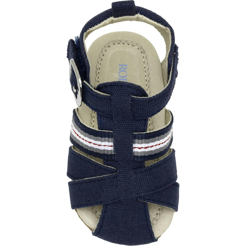 Stuart Navy Canvas Sandal