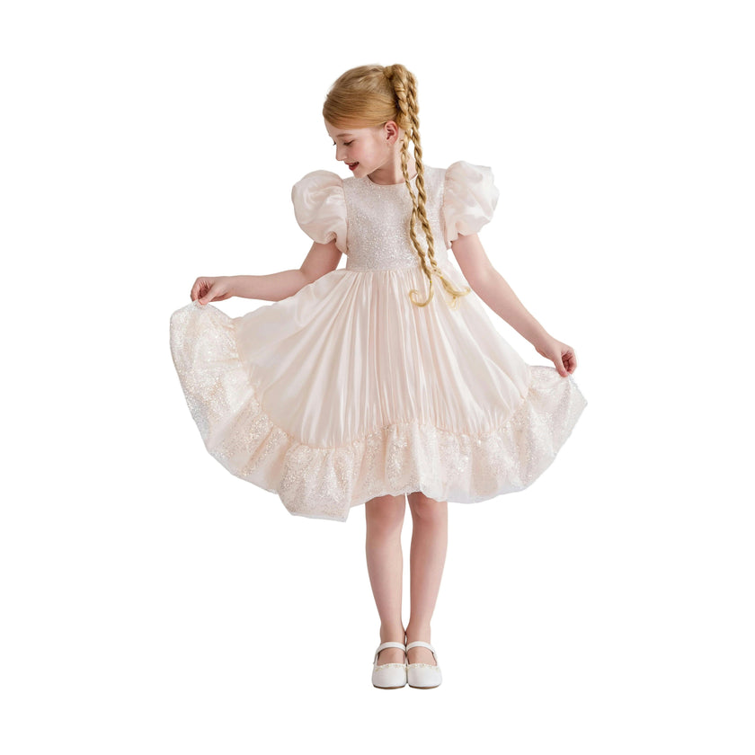 Pink Aurora Glitter Party Dress