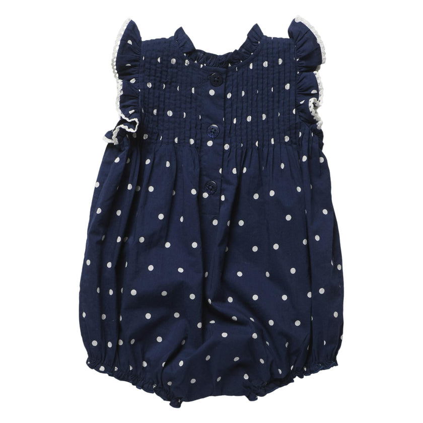 Baby Girls Jaipur Bubble - Navy Dot
