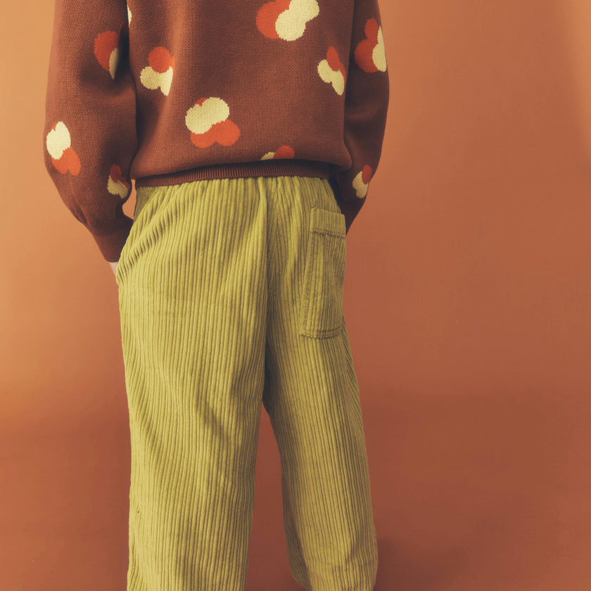 Kids Ever Acid Green Cord Trousers