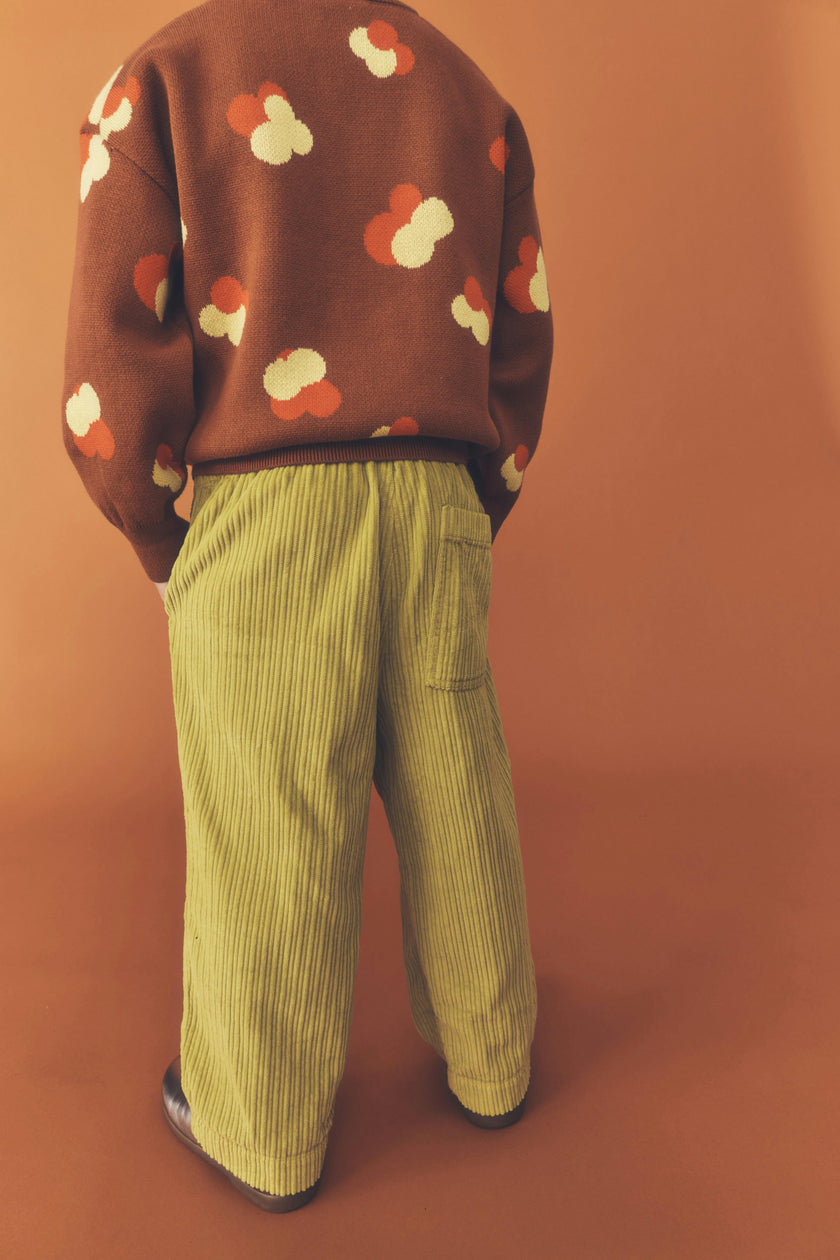 Kids Ever Acid Green Cord Trousers