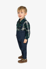 Baby Top & Pants Set Blue And Green Checks