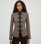 The Valerie Jacket -  Chocolate Herringbone