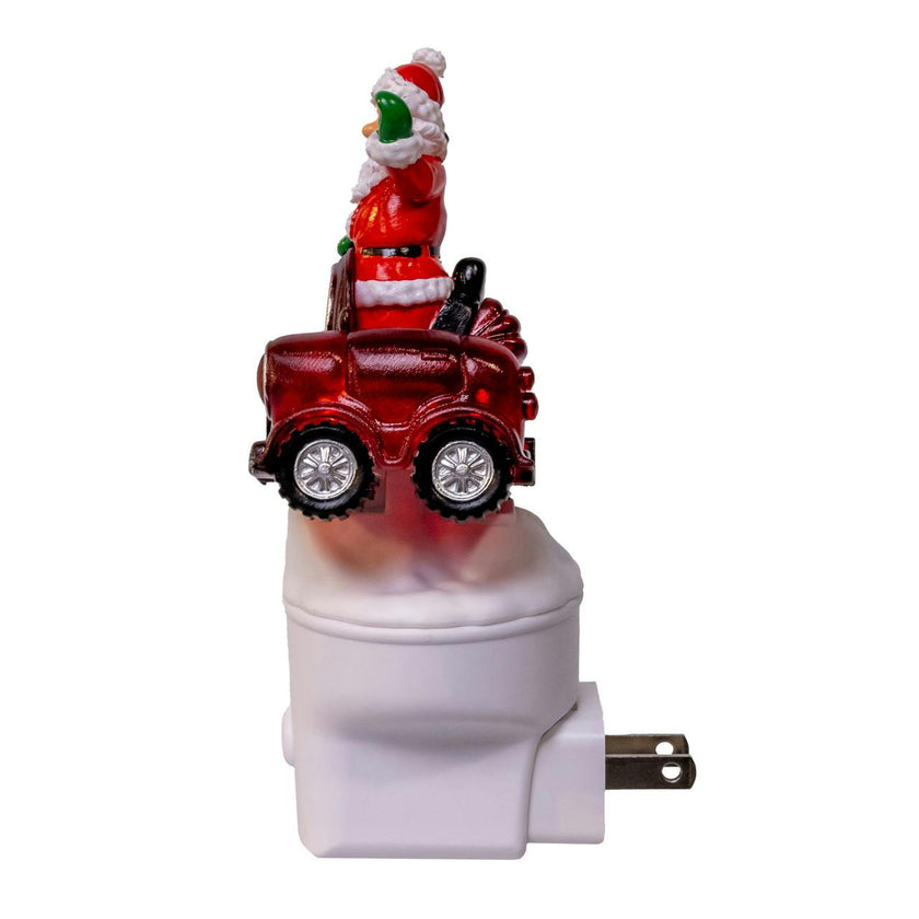 Kurt Adler Snowman & Santa With Car LED Night Light