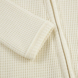 Vanilla Waffle Zipper Footed Romper