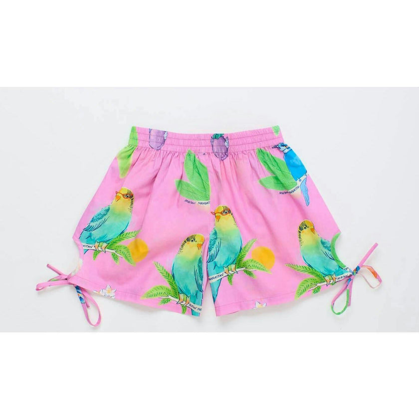 BIRDS SHORTS PINK