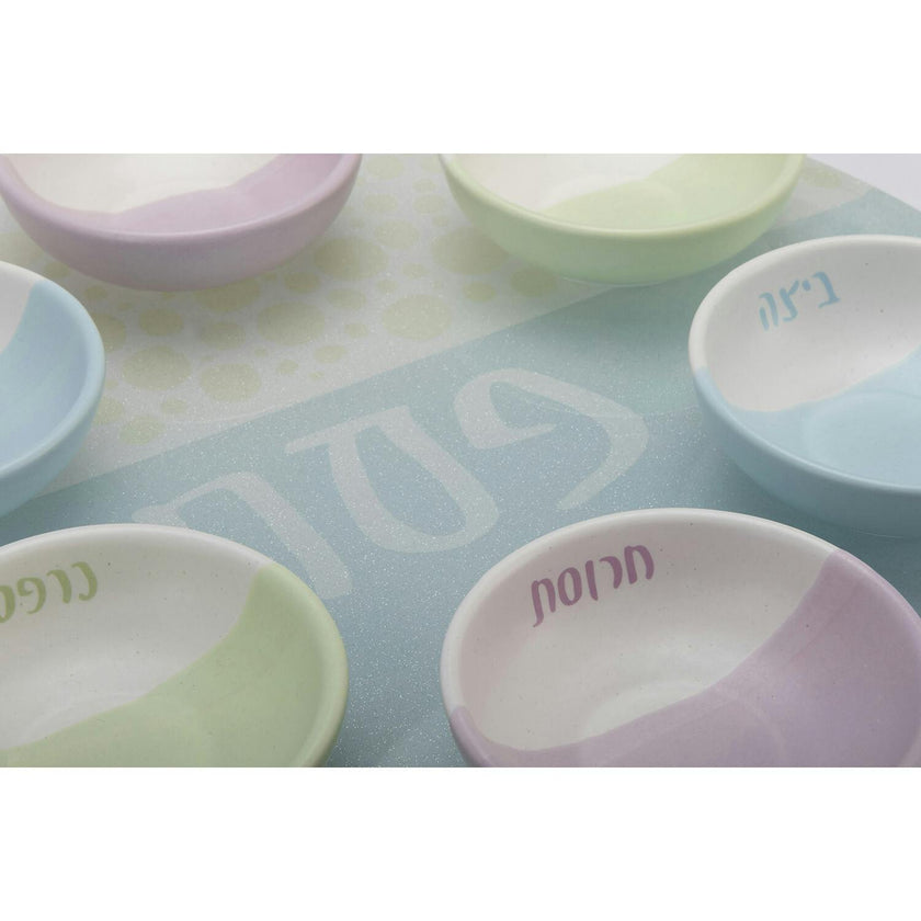 Nu Seder Plate & Six Bowls