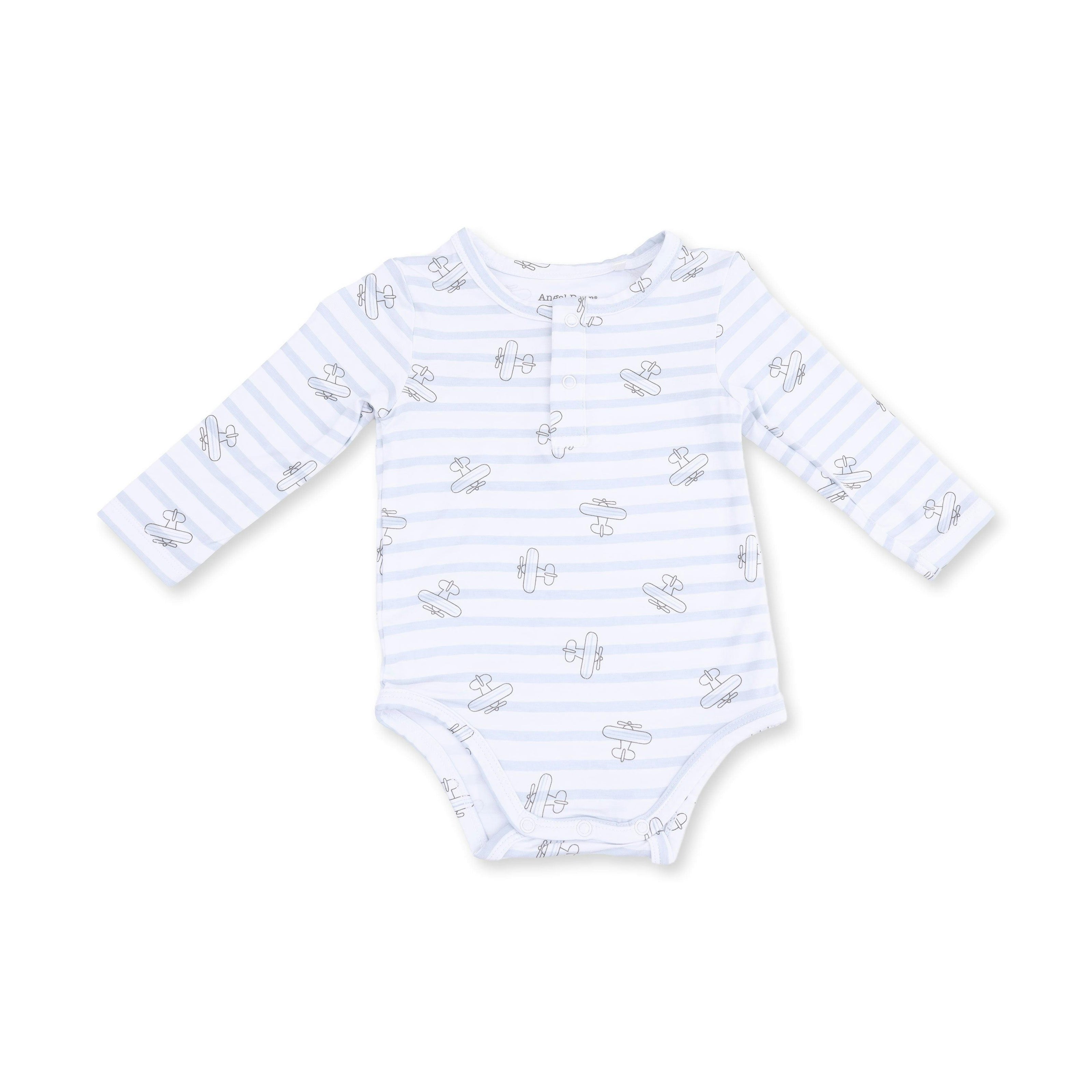 Airplane Stripe - Henley Bodysuit