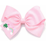Rainbow Shamrock Hair Bow