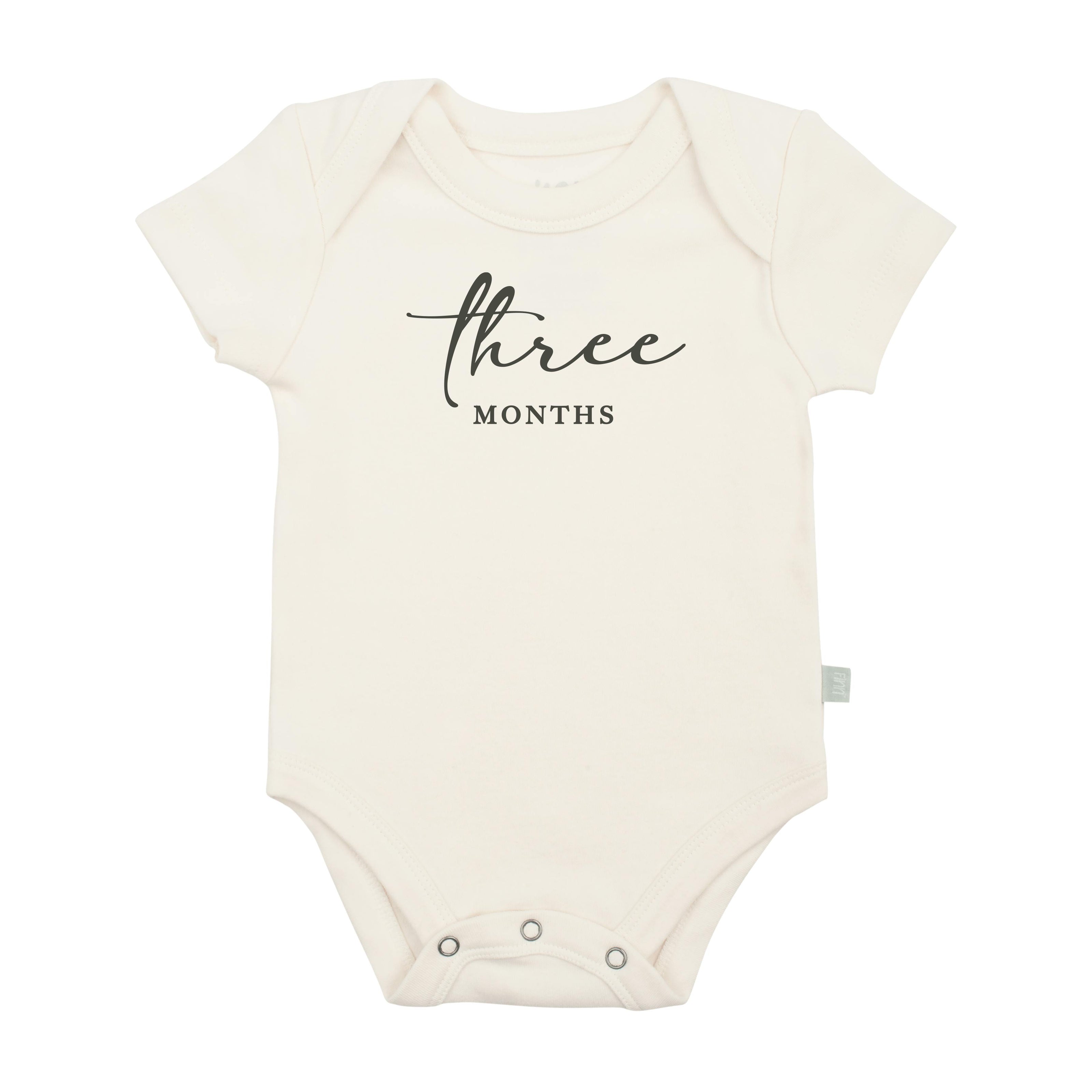 graphic bodysuit | three months milestone charcoal
