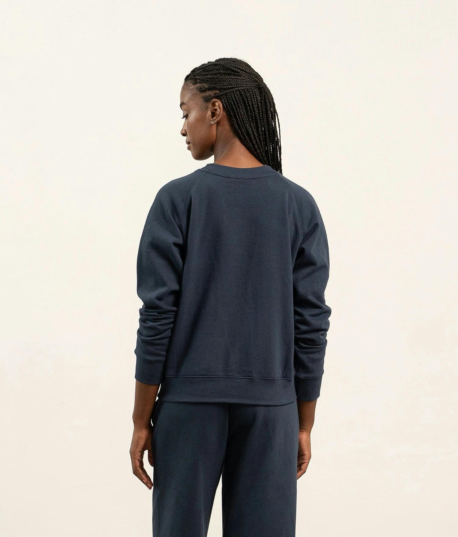 Womens Recycled Fleece Sweatshirt - Recycled Fleece - Blue Nights