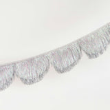 Silver Iridescent Tinsel Scallop Garland