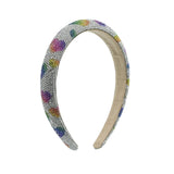 Multicolor Rhinestone Rainbow Heart Headband