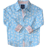 Bunnies in Blue Shirt in Long Sleeves