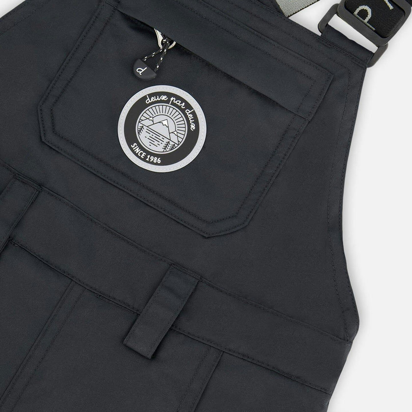 Solid Play Overall Snow Bib Black