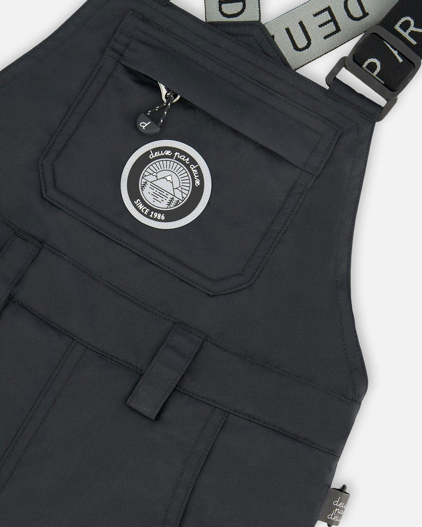 Solid Play Overall Snow Bib Black