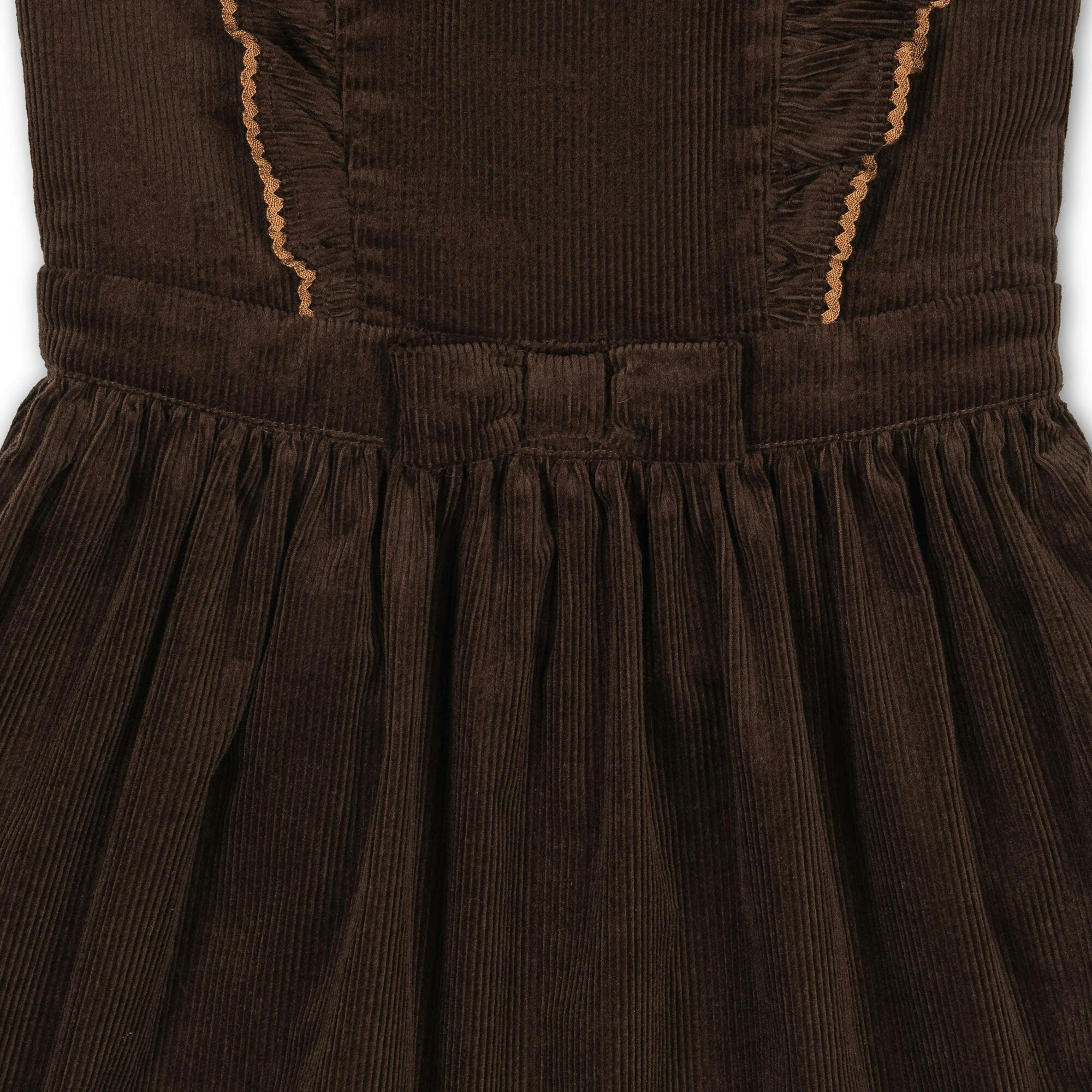Baby Organic Corduroy Ruffle Jumper, Brown