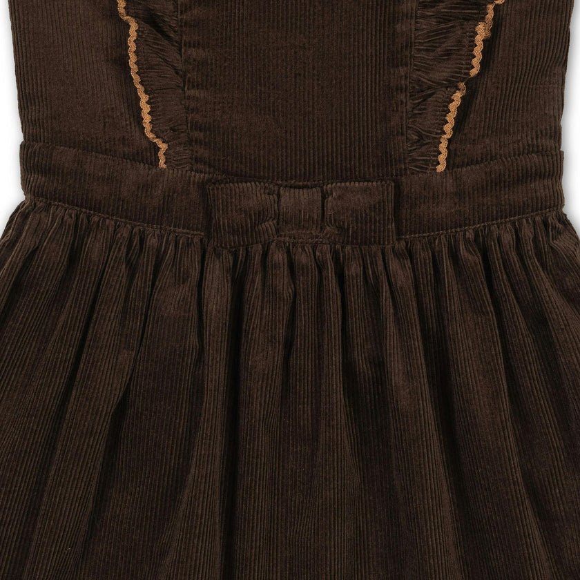 Baby Organic Corduroy Ruffle Jumper, Brown