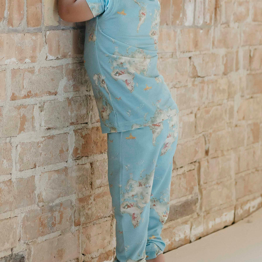 2pc Short Sleeve Pajamas with Pants - Explorer