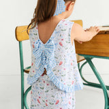 Gail Ruffled Bow Back Tank Pant Set
